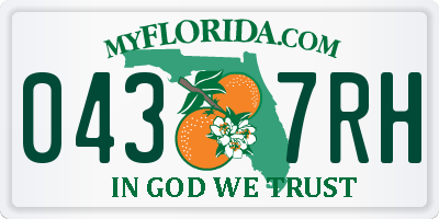 FL license plate 0437RH