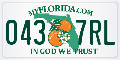 FL license plate 0437RL