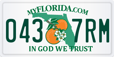 FL license plate 0437RM