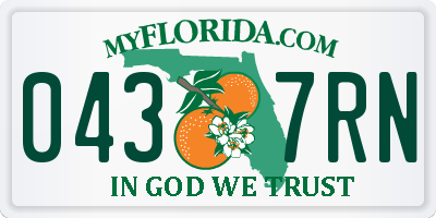FL license plate 0437RN