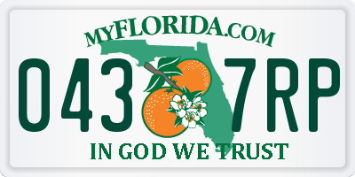 FL license plate 0437RP