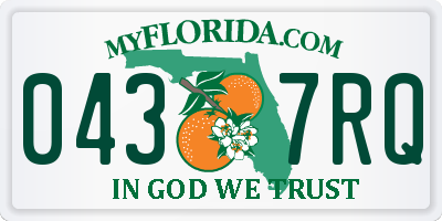 FL license plate 0437RQ