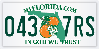 FL license plate 0437RS