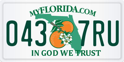 FL license plate 0437RU