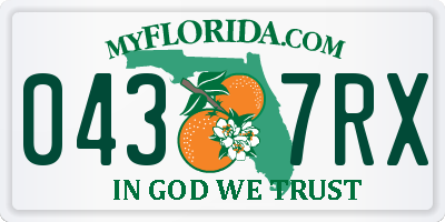 FL license plate 0437RX