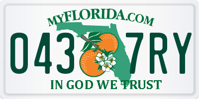 FL license plate 0437RY
