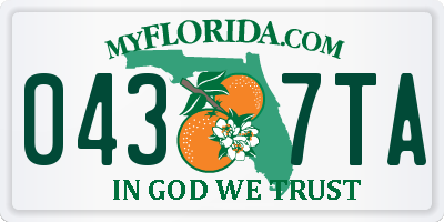 FL license plate 0437TA