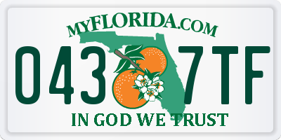 FL license plate 0437TF