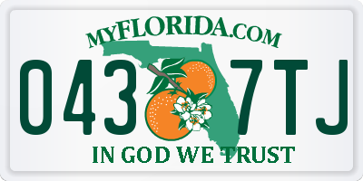 FL license plate 0437TJ