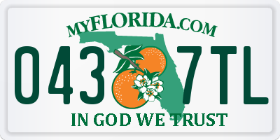 FL license plate 0437TL
