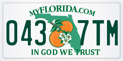 FL license plate 0437TM