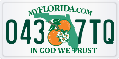 FL license plate 0437TQ