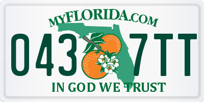 FL license plate 0437TT