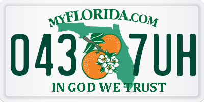 FL license plate 0437UH