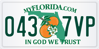 FL license plate 0437VP
