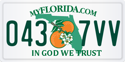 FL license plate 0437VV