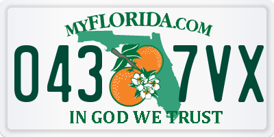 FL license plate 0437VX