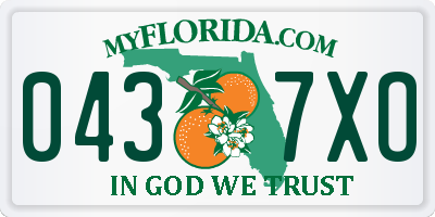 FL license plate 0437XO