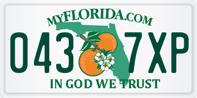 FL license plate 0437XP