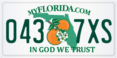 FL license plate 0437XS