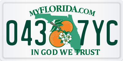 FL license plate 0437YC