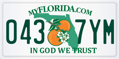 FL license plate 0437YM