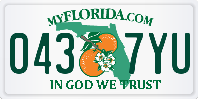 FL license plate 0437YU