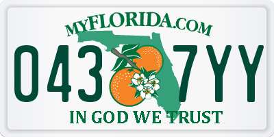 FL license plate 0437YY