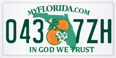 FL license plate 0437ZH