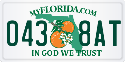 FL license plate 0438AT