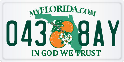 FL license plate 0438AY