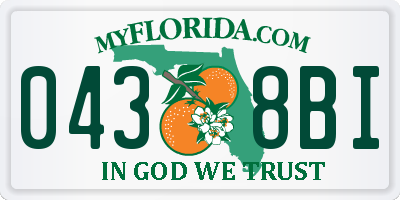FL license plate 0438BI