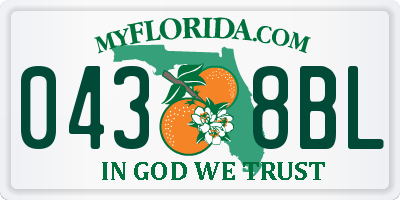FL license plate 0438BL