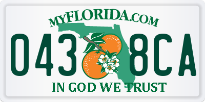 FL license plate 0438CA