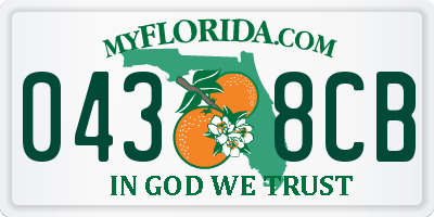 FL license plate 0438CB
