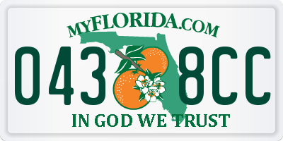 FL license plate 0438CC