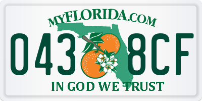 FL license plate 0438CF