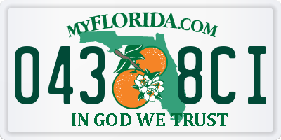 FL license plate 0438CI