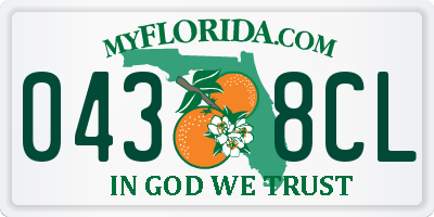 FL license plate 0438CL