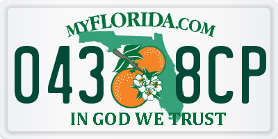 FL license plate 0438CP