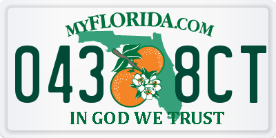 FL license plate 0438CT