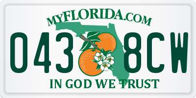 FL license plate 0438CW