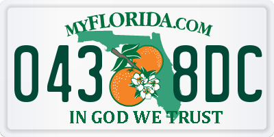 FL license plate 0438DC