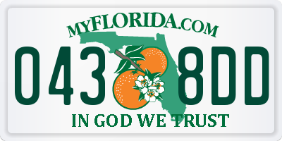 FL license plate 0438DD