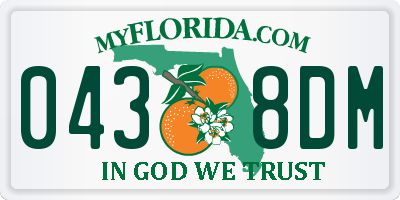 FL license plate 0438DM