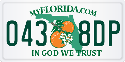 FL license plate 0438DP