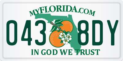 FL license plate 0438DY