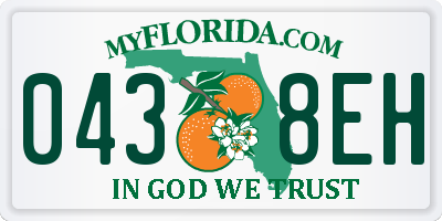 FL license plate 0438EH