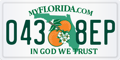 FL license plate 0438EP