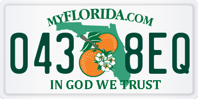 FL license plate 0438EQ